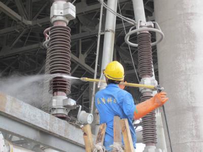 Transmission and distribution line insulator flush